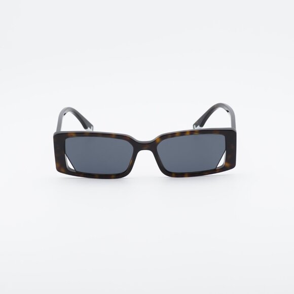 Fendi FE40164I 52A Sunglasses Havana Rectangle Frame, Grey Lenses main image 9